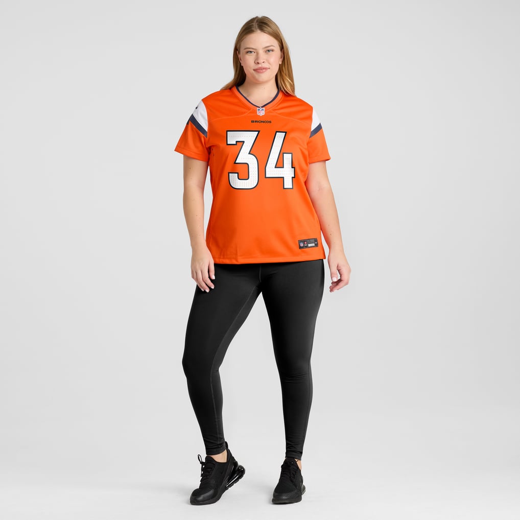 Women's Denver Broncos JL Skinner Nike  Orange Team Game Jersey - Image 7