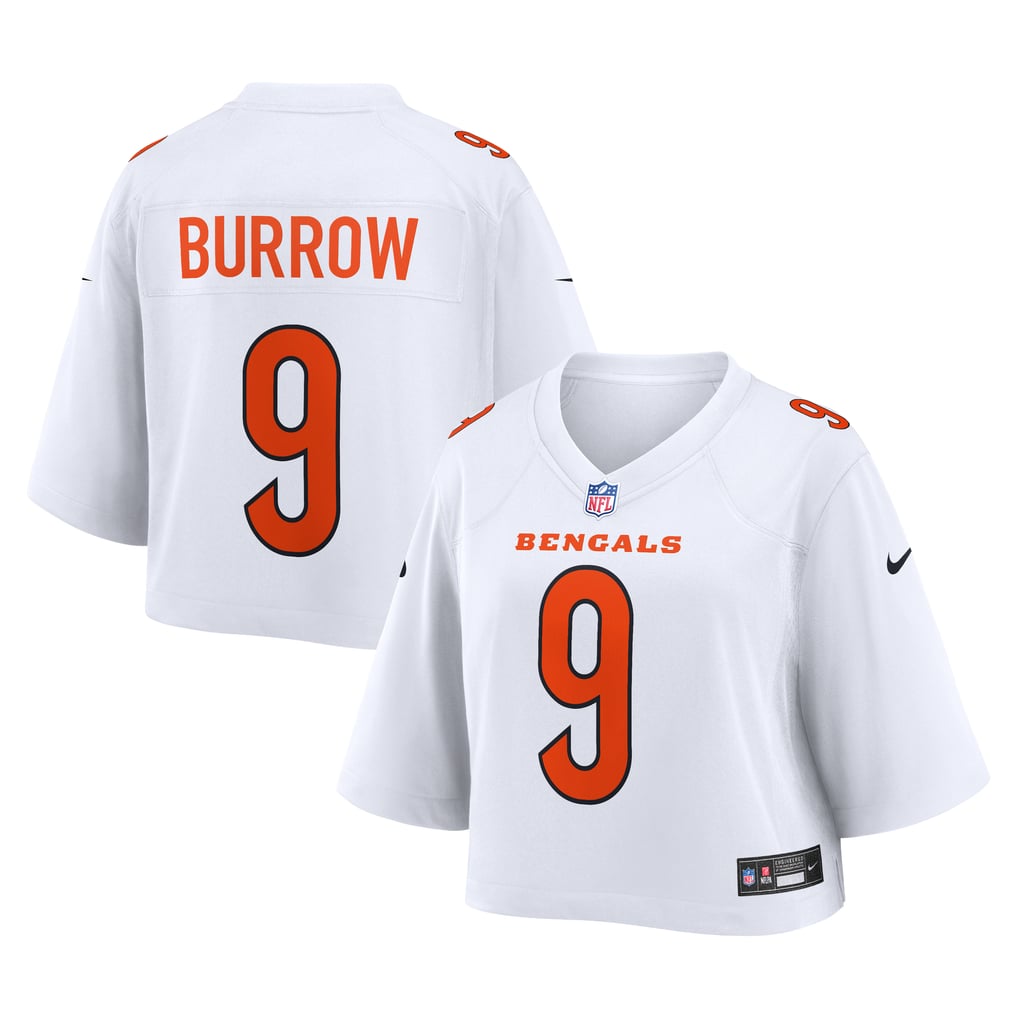 Women's Cincinnati Bengals Joe Burrow Nike White Cropped Fashion Game Jersey - Image 1