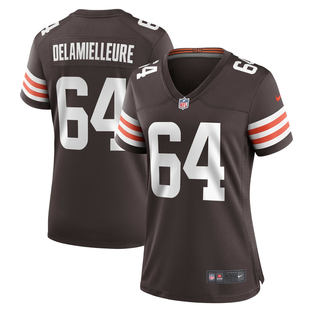 Women's Cleveland Browns Joe DeLamielleure Nike Brown Game Retired Player Jersey - Image 2