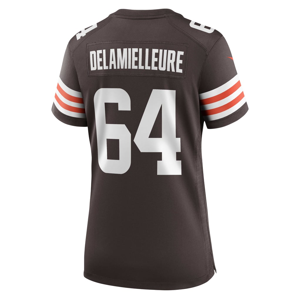 Women's Cleveland Browns Joe DeLamielleure Nike Brown Game Retired Player Jersey - Image 4