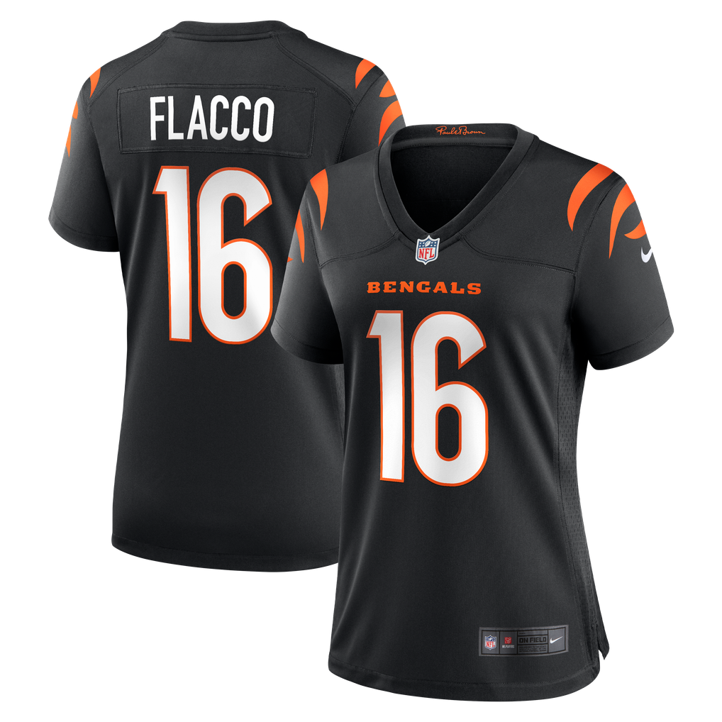 Women's Cincinnati Bengals Joe Flacco Nike Black Team Game Jersey - Image 2