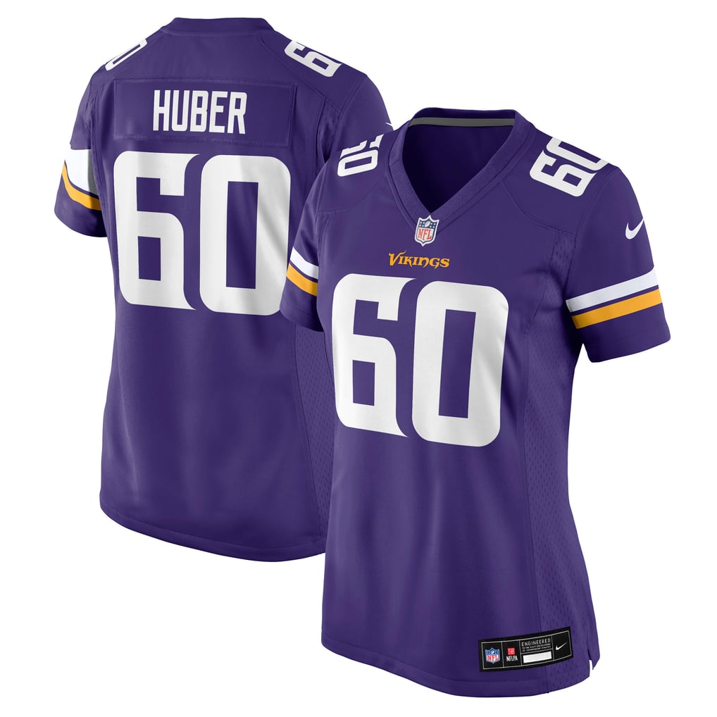 Women's Minnesota Vikings Joe Huber Nike  Purple Team Game Jersey - Image 2