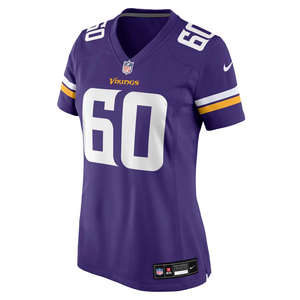 Women's Minnesota Vikings Joe Huber Nike  Purple Team Game Jersey - Image 3