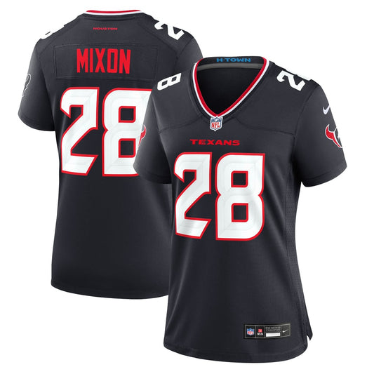 Women's Houston Texans Joe Mixon Nike Navy Game Jersey - Image 1