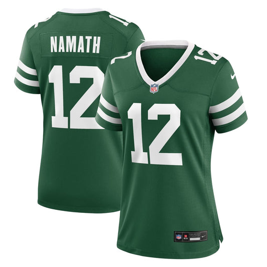 Women's New York Jets Joe Namath Nike Legacy Green Retired Player Game Jersey - Image 1