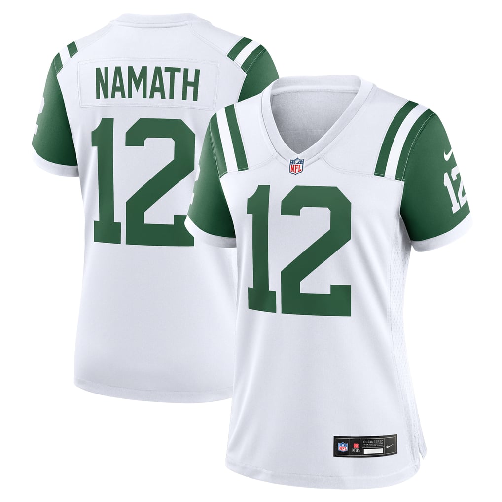 Women's New York Jets Joe Namath Nike White Classic Alternate Retired Player Game Jersey - Image 1