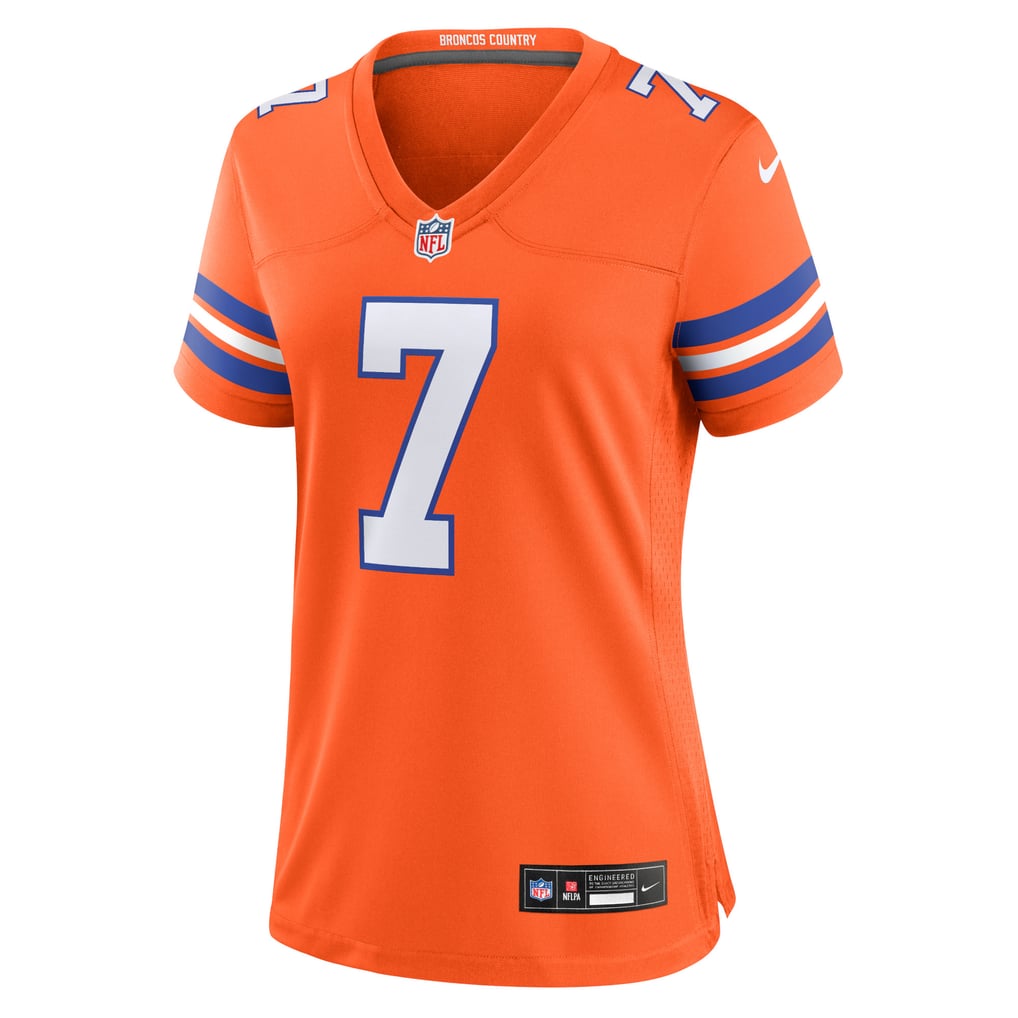 Women's Denver Broncos John Elway Nike Orange Mile High Collection 1977 Throwback Player Game Jersey - Image 3
