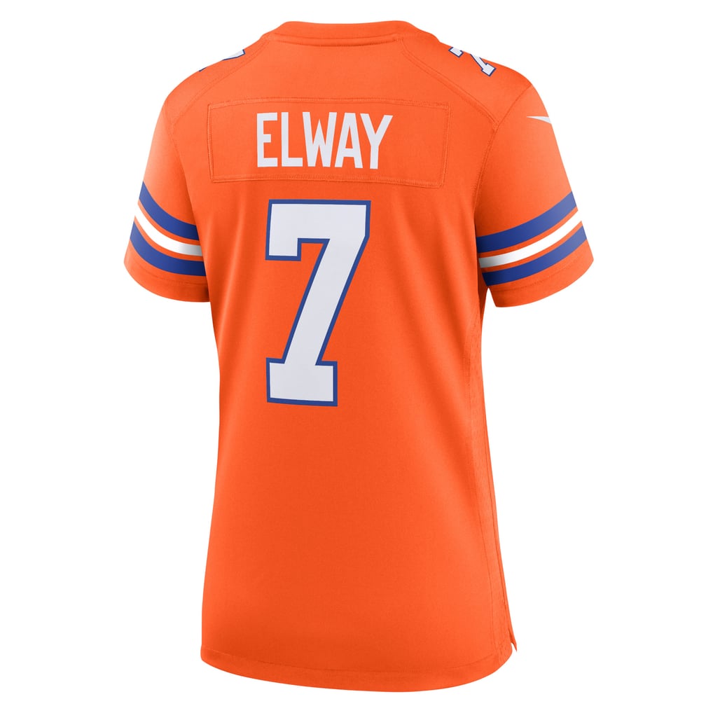 Women's Denver Broncos John Elway Nike Orange Mile High Collection 1977 Throwback Player Game Jersey - Image 4
