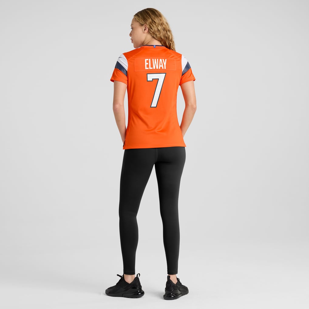 Women's Denver Broncos John Elway Nike Orange Team Retired Player Game Jersey - Image 6