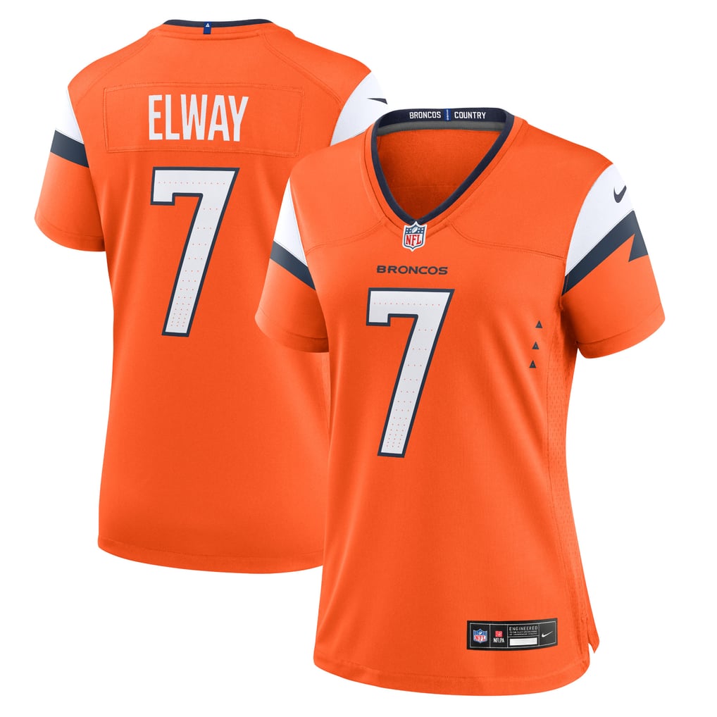Women's Denver Broncos John Elway Nike Orange Team Retired Player Game Jersey - Image 1