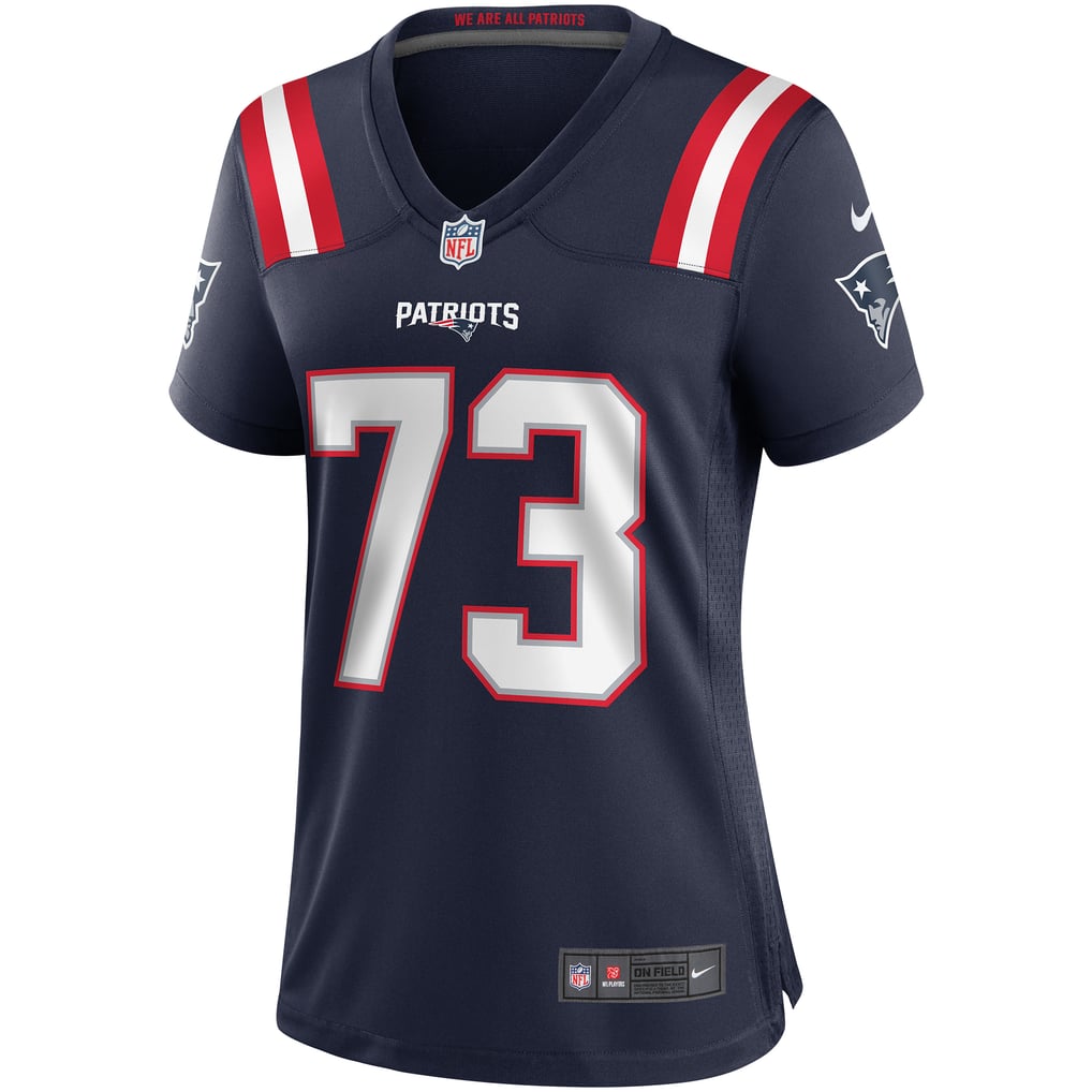 Women's New England Patriots John Hannah Nike Navy Game Retired Player Jersey - Image 3