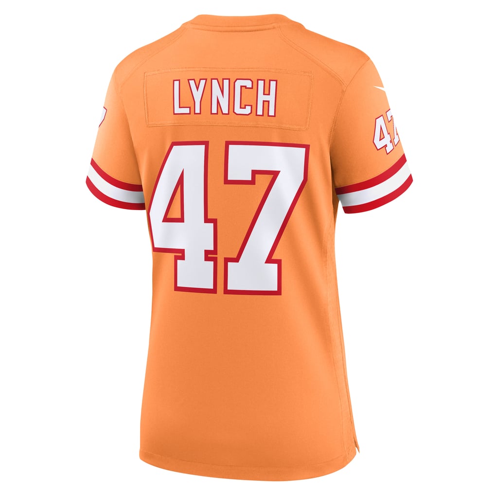 Women's Tampa Bay Buccaneers John Lynch Nike Orange Throwback Game Jersey - Image 4