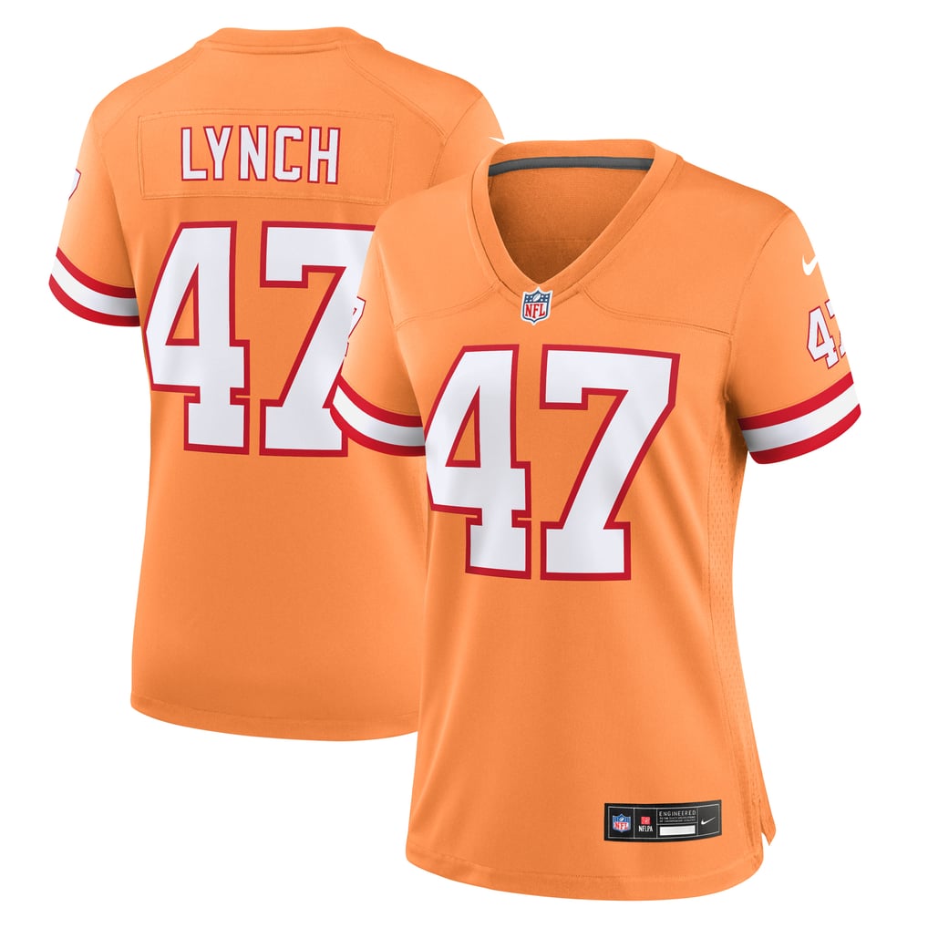 Women's Tampa Bay Buccaneers John Lynch Nike Orange Throwback Game Jersey - Image 1
