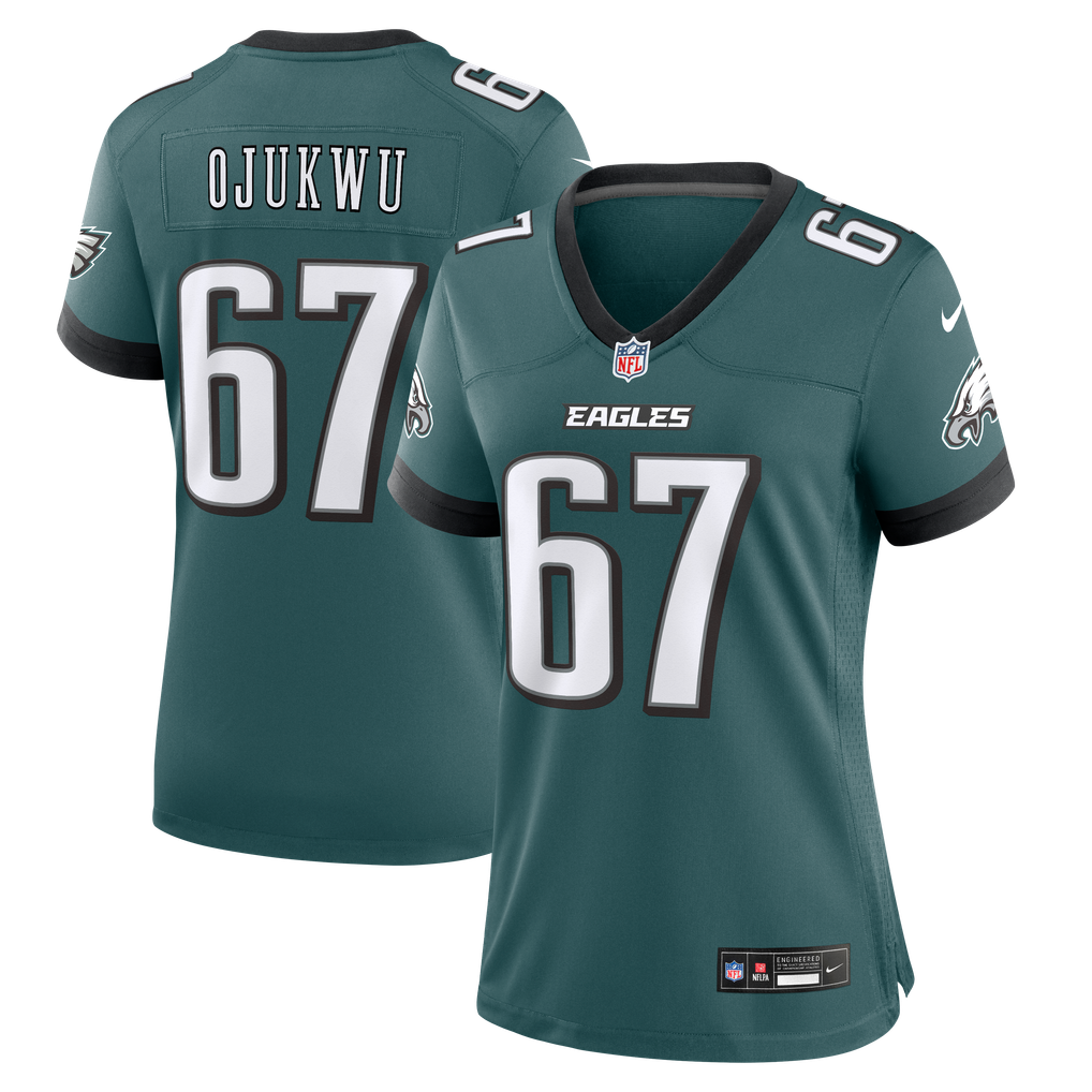 Women's Philadelphia Eagles John Ojukwu Nike Midnight Green Team Game Jersey - Image 2