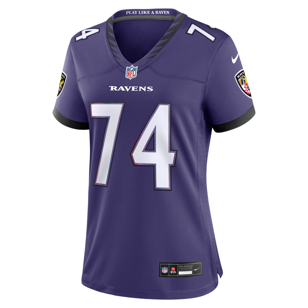 Women's Baltimore Ravens John Simpson Nike Purple Team Game Jersey