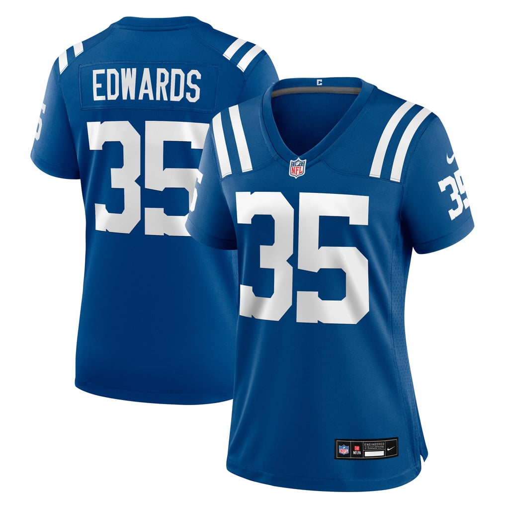 Women's Indianapolis Colts Johnathan Edwards Nike  Royal Team Game Jersey - Image 2