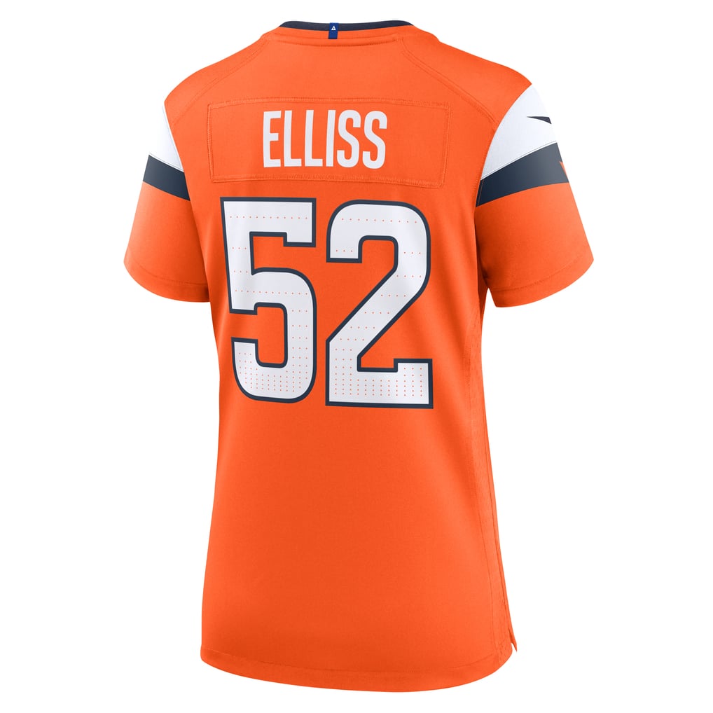 Women's Denver Broncos Jonah Elliss Nike  Orange Team Game Jersey - Image 4