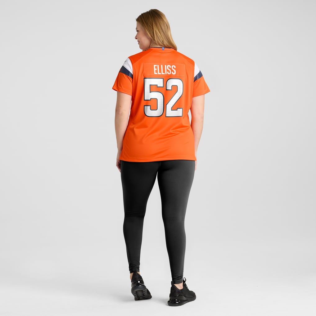 Women's Denver Broncos Jonah Elliss Nike  Orange Team Game Jersey - Image 8
