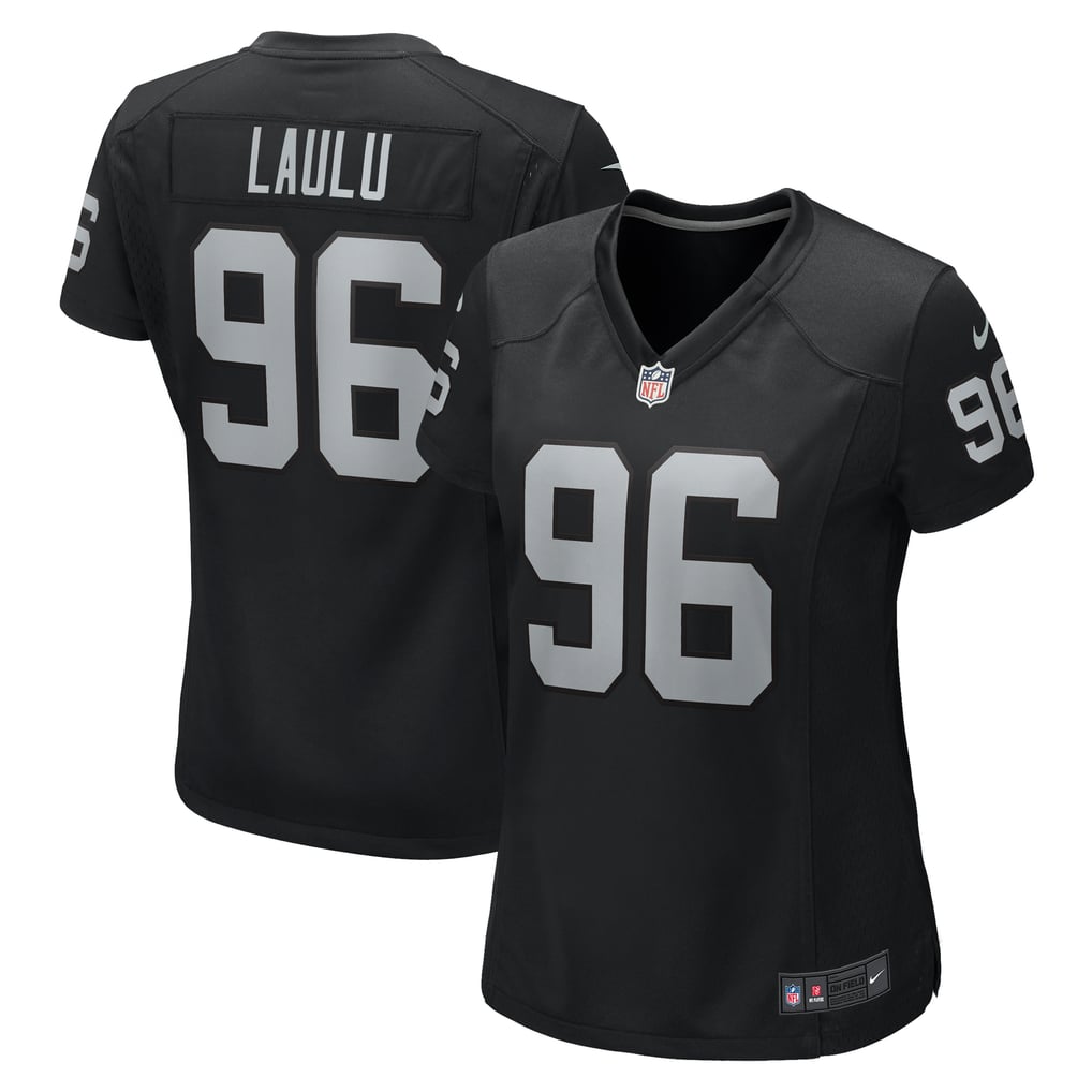 Women's Las Vegas Raiders Jonah Laulu Nike  Black  Game Jersey - Image 2