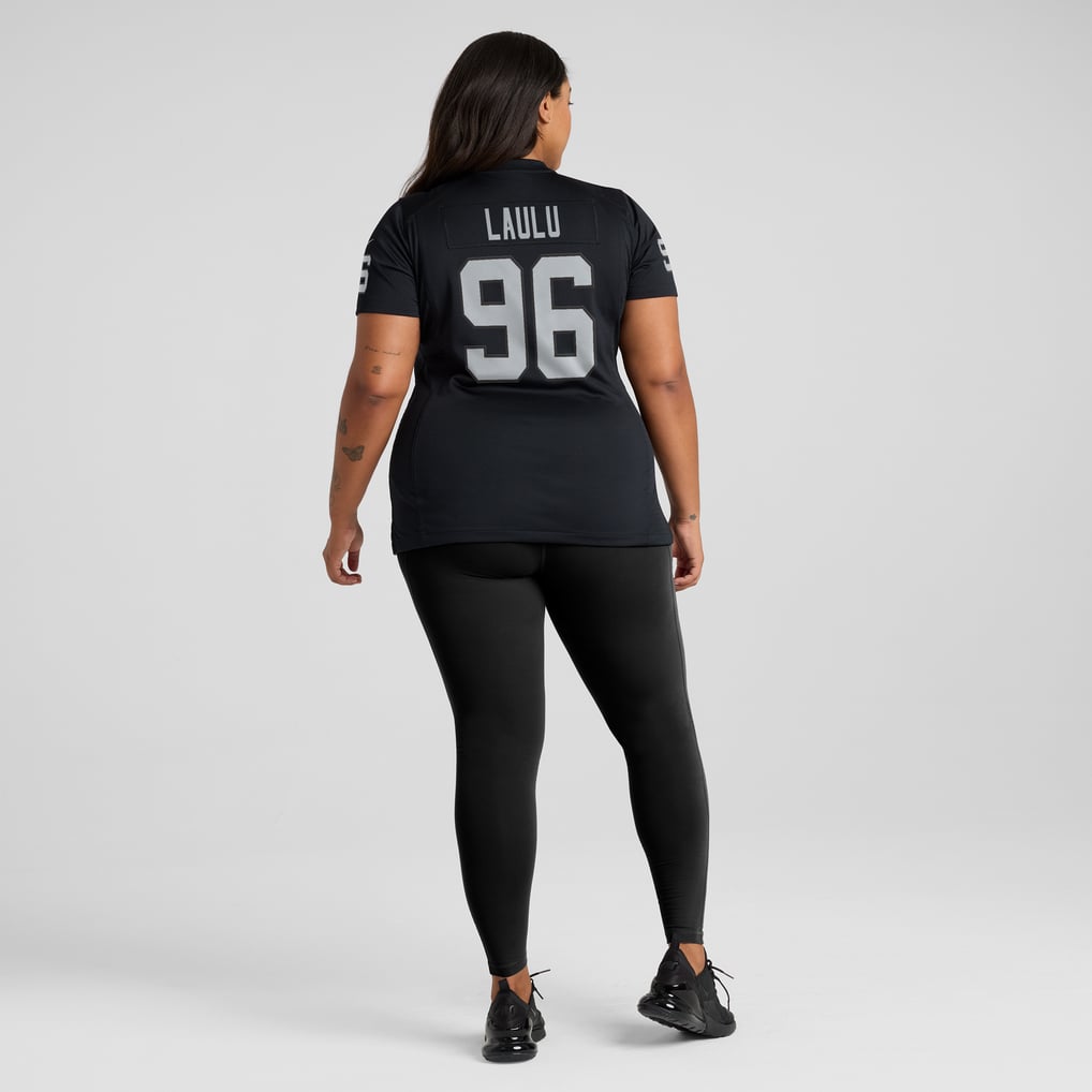 Women's Las Vegas Raiders Jonah Laulu Nike  Black  Game Jersey - Image 8