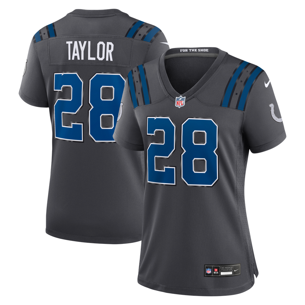 Women's Indianapolis Colts Jonathan Taylor Nike Anthracite 2026 Rivalries Collection Game Jersey - Image 2