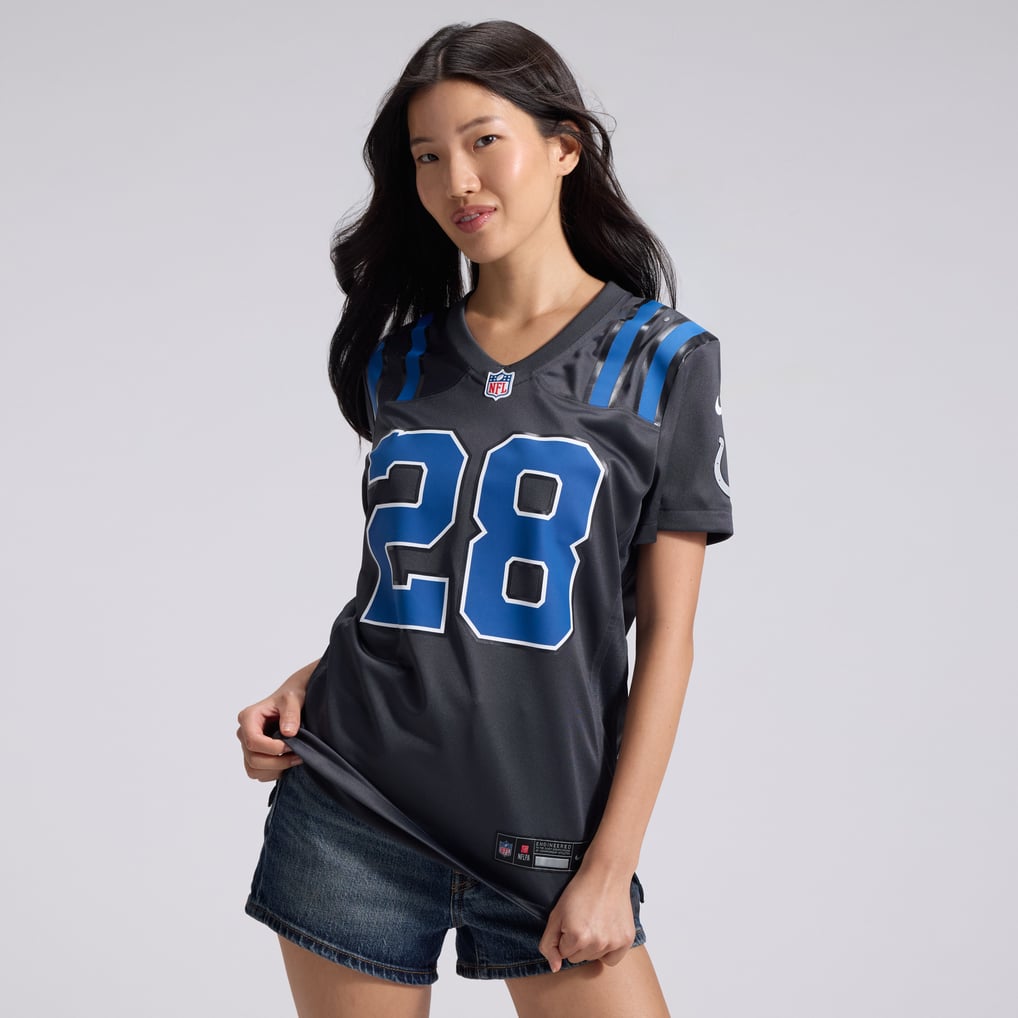 Women's Indianapolis Colts Jonathan Taylor Nike Anthracite 2026 Rivalries Collection Game Jersey - Image 3