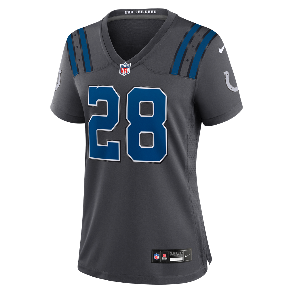 Women's Indianapolis Colts Jonathan Taylor Nike Anthracite 2026 Rivalries Collection Game Jersey - Image 7