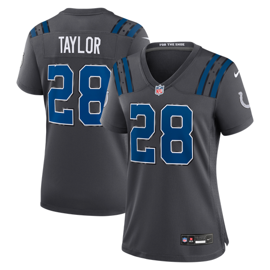 Women's Indianapolis Colts Jonathan Taylor Nike Anthracite 2026 Rivalries Collection Game Jersey - Image 1