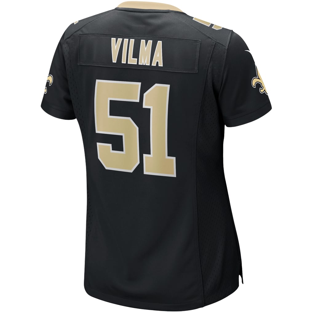 Women's New Orleans Saints Jonathan Vilma Nike Black Game Retired Player Jersey - Image 4