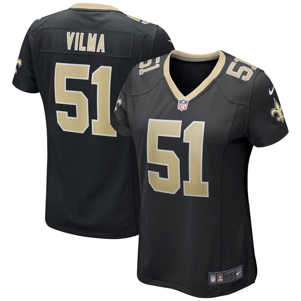 Women's New Orleans Saints Jonathan Vilma Nike Black Game Retired Player Jersey - Image 1