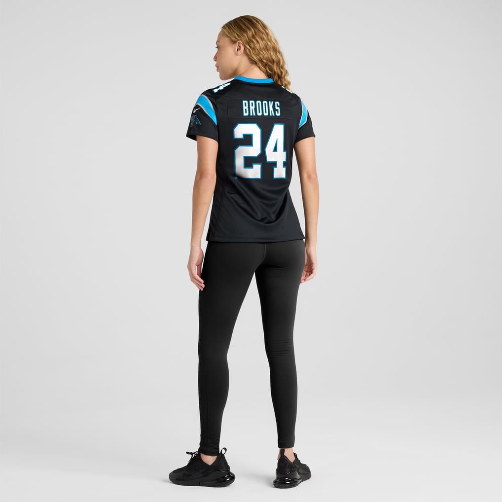 Women's Carolina Panthers Jonathon Brooks Nike Black Game Jersey - Image 6