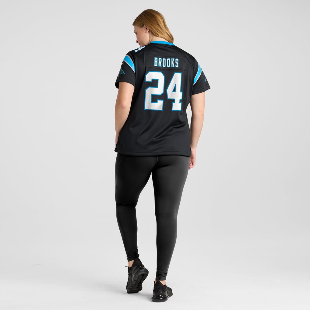 Women's Carolina Panthers Jonathon Brooks Nike Black Game Jersey - Image 8