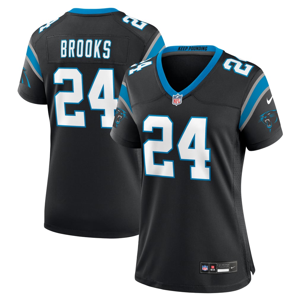 Women's Carolina Panthers Jonathon Brooks Nike Black Game Jersey - Image 1
