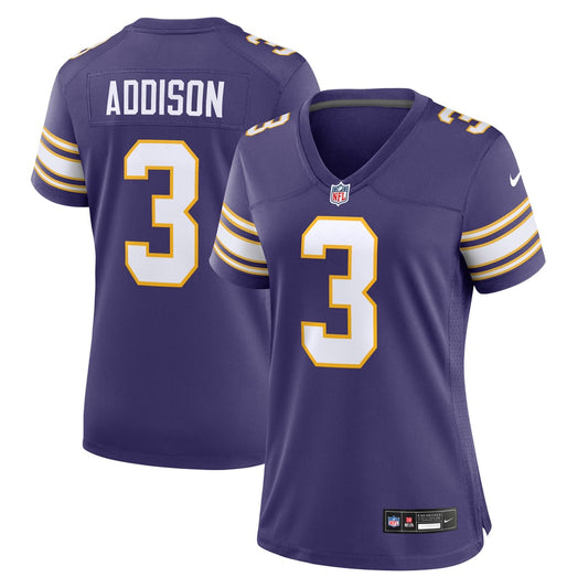 Women's Minnesota Vikings Jordan Addison Nike  Purple Alternate Game Jersey - Image 1