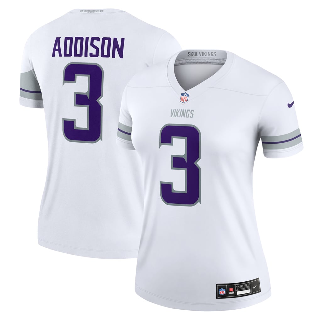 Women's Minnesota Vikings Jordan Addison Nike  White Alternate Legend Player Performance Top - Image 1