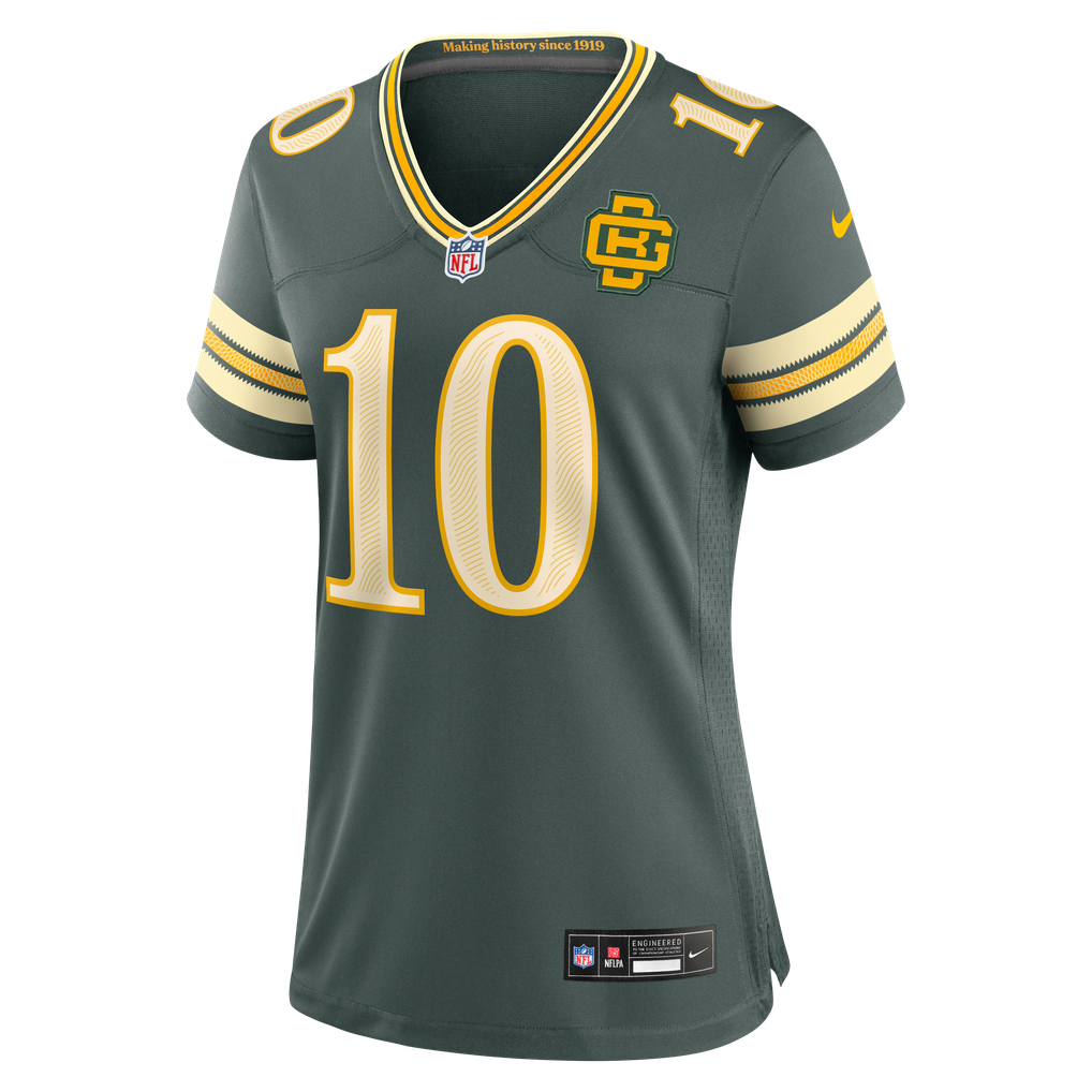 Women's Green Bay Packers Jordan Love Nike Green 2026 Rivalries Collection Game Jersey - Image 3