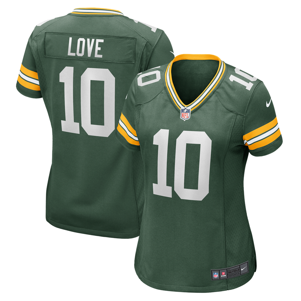 Women's Green Bay Packers Jordan Love Nike Green Game Jersey - Image 1