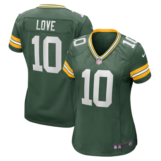 Women's Green Bay Packers Jordan Love Nike Green Game Jersey - Image 1