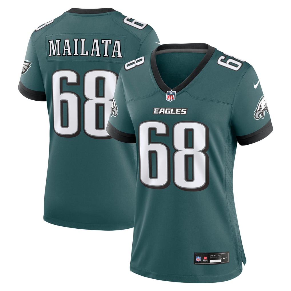 Women's Philadelphia Eagles Jordan Mailata Nike  Midnight Green Team Game Jersey - Image 1