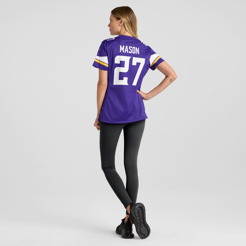Women's Minnesota Vikings Jordan Mason Nike  Purple Team Game Jersey - Image 6