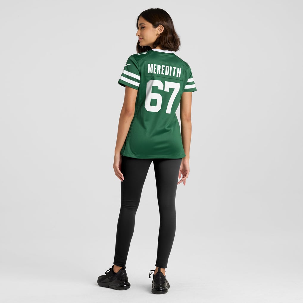 Women's New York Jets Jordan Meredith Nike Legacy Green Team Game Jersey - Image 4