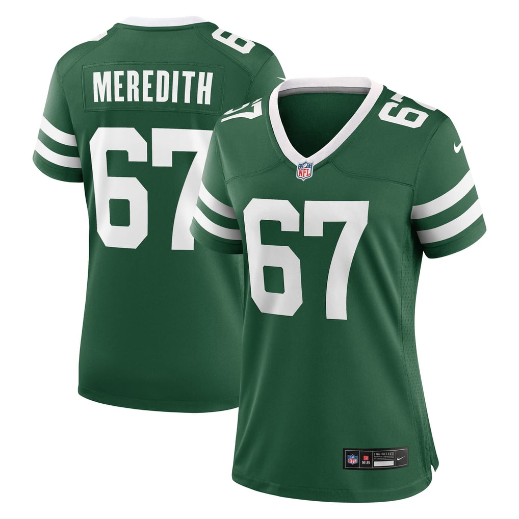 Women's New York Jets Jordan Meredith Nike Legacy Green Team Game Jersey - Image 1