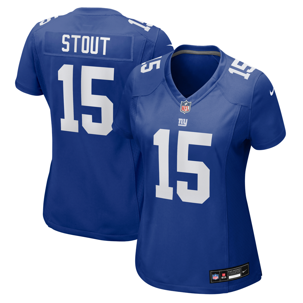 Women's New York Giants Jordan Stout Nike Royal Team Game Jersey - Image 1