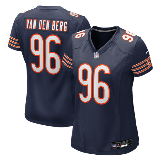 Women's Chicago Bears Jordan van den Berg Nike Navy Team Game Jersey - Image 1
