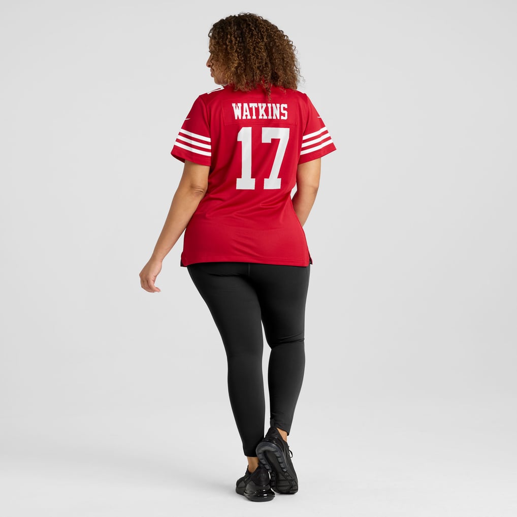 Women's San Francisco 49ers Jordan Watkins Nike  Scarlet Team Game Jersey - Image 8