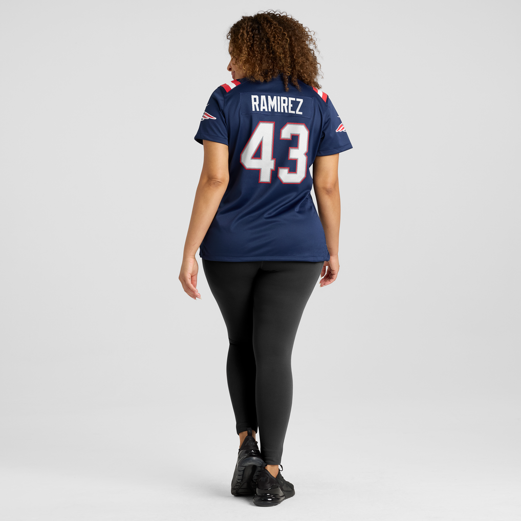 Women's New England Patriots Jose Ramirez Nike Navy Team Game Jersey - Image 6