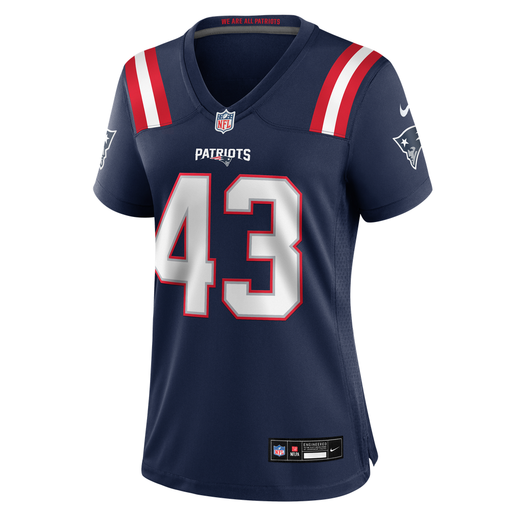 Women's New England Patriots Jose Ramirez Nike Navy Team Game Jersey - Image 7