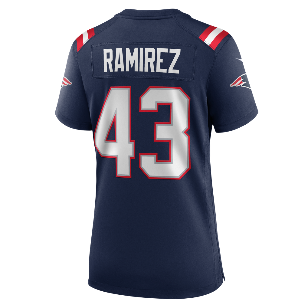 Women's New England Patriots Jose Ramirez Nike Navy Team Game Jersey - Image 8