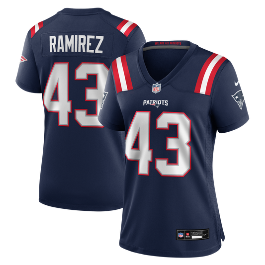 Women's New England Patriots Jose Ramirez Nike Navy Team Game Jersey - Image 1