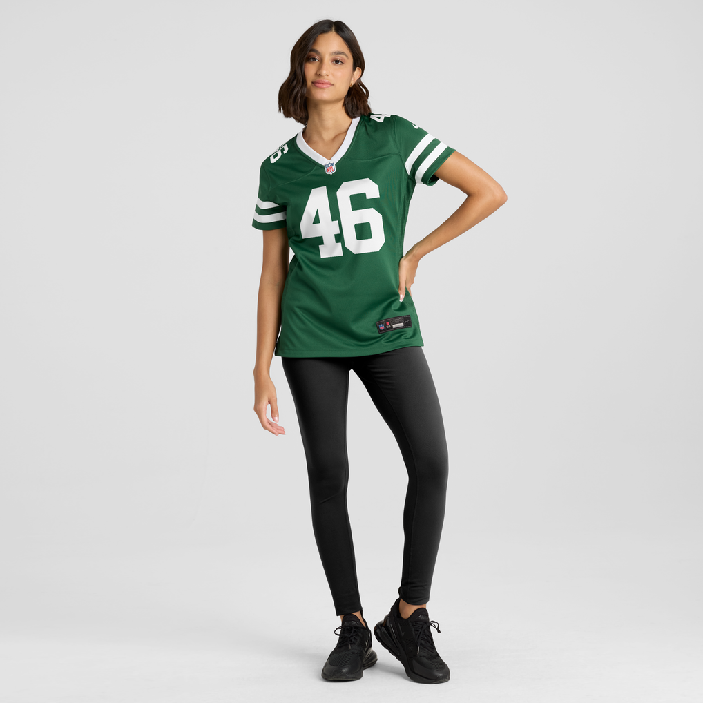 Women's New York Jets Joseph Ossai Nike Legacy Green Team Game Jersey - Image 5